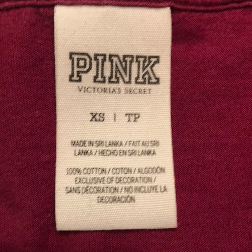 Maroon Pink-brand T-shirt, xtra long - Picture 3 of 4